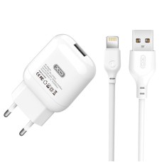 Мережевий зарядний пристрій XO L37 Home charger Lightning cable 10.5W White