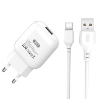 Мережевий зарядний пристрій XO L37 Home charger Type-C cable 10.5W White
