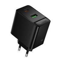 Мережевий зарядний пристрій Borofone BAS17A Erudite GaN charger 65W Black