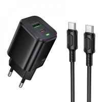 Мережевий зарядний пристрій Borofone BAS85A Star charger Type-C cable 30W Black