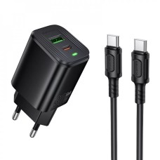 Мережевий зарядний пристрій Borofone BAS85A Star charger Type-C cable 30W Black
