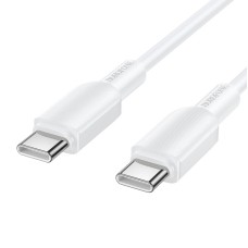 Кабель BOROFONE BX127 Regalo PVC charging data cable Type-C to Type-C 20шт 60W 3A 1m White