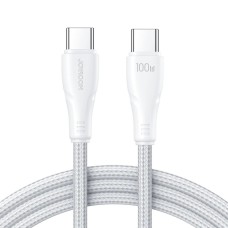Кабель JoyRoom S-CC100A11 Braided Nylon Cable Type-C to Type-C 100W 5A 1.2m White