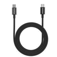 Кабель Momax DC30 Elite Nylon Cable Type-C to Type-C 60W 3A 1.5m Black