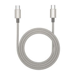 Кабель Momax DC30 Elite Nylon Cable Type-C to Type-C 60W 3A 1.5m Titanium