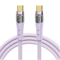 Кабель Rock Z21 Nylon Cable Type-C to Type-C 100W 5A 1.2m Purple
