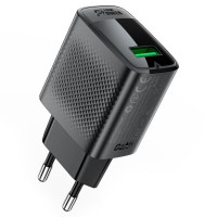 Мережевий зарядний пристрій ACEFAST A90 GaN single charger 18W Black