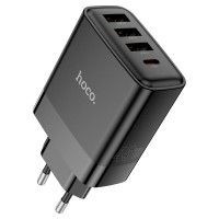 Мережевий зарядний пристрій HOCO C127A Intelligent four-port 45W Black