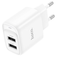 Мережевий зарядний пристрій HOCO C141A Smart dual-port charger 10.5W White