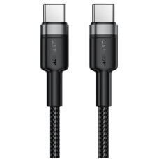 Кабель ACEFAST C22-03 aluminum alloy charging data cable Type-C to Type-C 60W 3A 1.2m Black