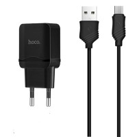 Мережевий зарядний пристрій Hoco C22A Micro cable 12W Black