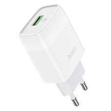 Мережевий зарядний пристрій HOCO C72Q Glorious single port charger 18W White