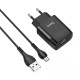 Мережевий зарядний пристрій HOCO C72Q Glorious single port charger Micro USB cable 18W Black