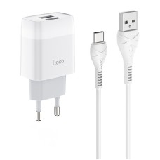 Мережевий зарядний пристрій HOCO C73A Glorious Type-C cable 12W White
