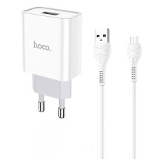 Мережевий зарядний пристрій HOCO C81A Asombroso Micro USB cable 10.5 White