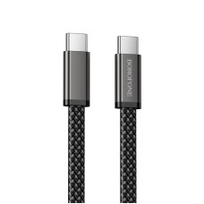 Кабель BOROFONE BX124 Peace charging data cable Type-C to Type-C 60W 3A 1m Black