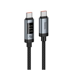 Кабель HOCO U148 Lord digital display charging data cable Type-C to Type-C 240W 5A 1.2m Black