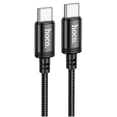 Кабель HOCO X89 Wind charging data cable Type-C to Type-C 60W 3A 1m Black