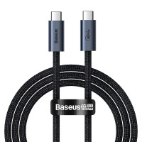 Кабель Baseus Flash Series fast data transmission cable Data Cable Type-C to Type-C 100W 40Gbps 8K 1m Black CASS010014