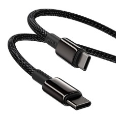 Кабель Baseus Tungsten Gold Fast Charging Data Cable Type-C to Type-C 100W 2m Black CATWJ-A01
