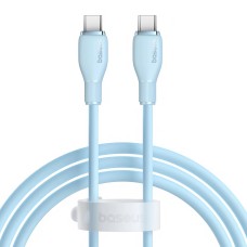 Кабель Baseus Pudding Series Fast Charging Cable Type-C to Type-C 100W 5A 1.2m Blue P10355702311-00