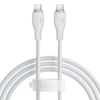 Кабель Baseus Pudding Series Fast Charging Cable Type-C to Type-C 100W 5A 2m White P10355702221-01