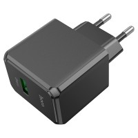 Мережевий зарядний пристрій Hoco CS12A Ocean single port charger 18W Black