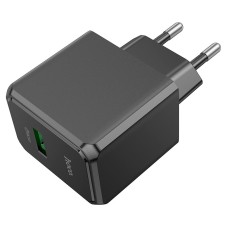 Мережевий зарядний пристрій Hoco CS12A Ocean single port charger 18W Black