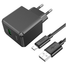 Мережевий зарядний пристрій Hoco CS12A Ocean single port charger Micro USB cable 18W Black