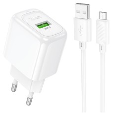 Мережевий зарядний пристрій Hoco CS52A Surplus single port charger Micro USB cable 18W White