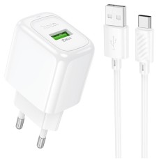 Мережевий зарядний пристрій Hoco CS52A Surplus single port charger Type-C cable 18W White