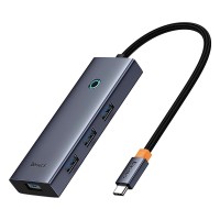 USB-Хаб Baseus UltraJoy Series Docking Station 6в1 Type-C to HDMI+4xUSB 3.0 Grey B00052809813-00