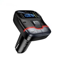FM-трансмітер HOCO DFM02 Pino car with Bluetooth PD45W QC3.0 Black
