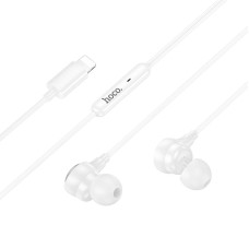 Дротові навушники HOCO M116 Benevolent universal digital earphones with microphone Lightning White