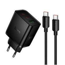 Мережевий зарядний пристрій HOCO N75 Grande charger Type-C cable 65W Black