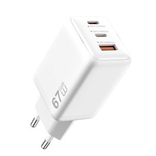 Мережевий зарядний пристрій WIWU Wi-G026 GaN Cube Fast Charger 67W White