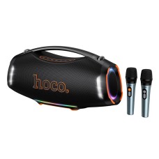Портативна колонка система караоке Bluetooth Hoco HT4 Max Wave з 2-ма мікрофонами 550W Black