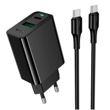 Мережевий зарядний пристрій HOCO CS94A Leader charger Type-C cable 20W Black