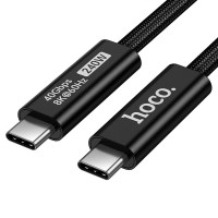 Кабель HOCO US15 USB4 full-featured data cable Type-C to Type-C 240W 5A 1m Black