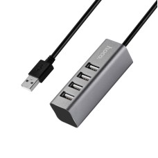 USB-Хаб Hoco HB1 USB Line machine USB to 4xUSB 2.0 Grey