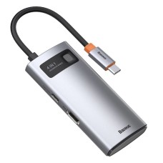USB-Хаб Baseus Metal Gleam Series Multifunctional Type-C to HDMI+USB3.0+USB2.0+PD CAHUB-CY0G Grey