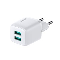 Мережевий зарядний пристрій JOYROOM L-2A121 Mini dual port smart fast charge 12W White