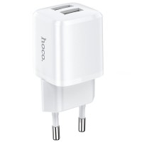 Мережевий зарядний пристрій HOCO N8 Briar dual port charger 12W White