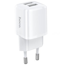 Мережевий зарядний пристрій HOCO N8 Briar dual port charger 12W White