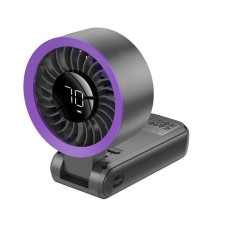 Портативний вентилятор Borofone DBF08 Cool foldable handheld fan with digital display Grey