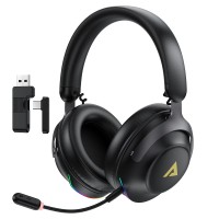 Бездротові Bluetooth навушники ACEFAST H20 gaming wireless headset BT 6.0/2.4G RGB Black