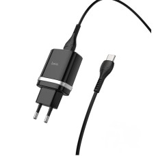 Мережевий зарядний пристрій HOCO C12Q Smart QC3.0 Type-C cable 18W Black