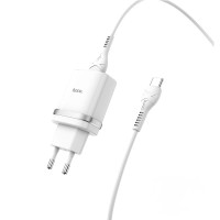 Мережевий зарядний пристрій HOCO C12Q Smart QC3.0 Type-C cable 18W White