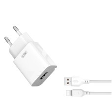 Мережевий зарядний пристрій XO L99 Home charger Type-C cable 12W White