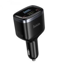 Автомобільний зарядний пристрій HOCO Z70 Speed car charger with TFT display 93W Black